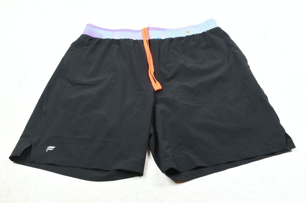 Fabletics The Fundamental Shorts Mens XL Black Lined Lightweight 7" Stretch Gym